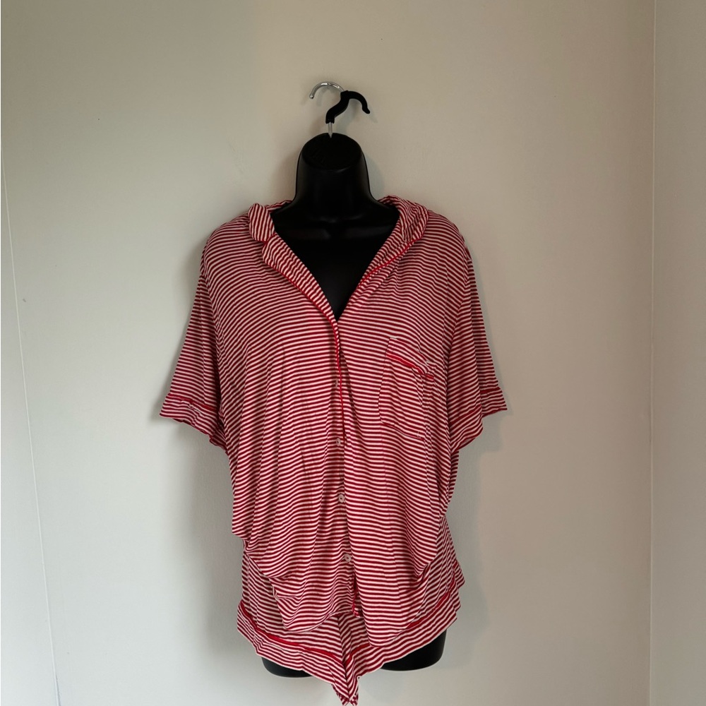 Victoria’s Secret Modal Red and White Pajama Set Size XL